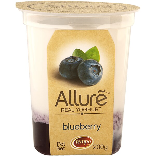 Tempo Allure Real Yoghurt Blueberry 200g
