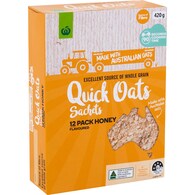 Woolworths Honey Quick Oats Sachets