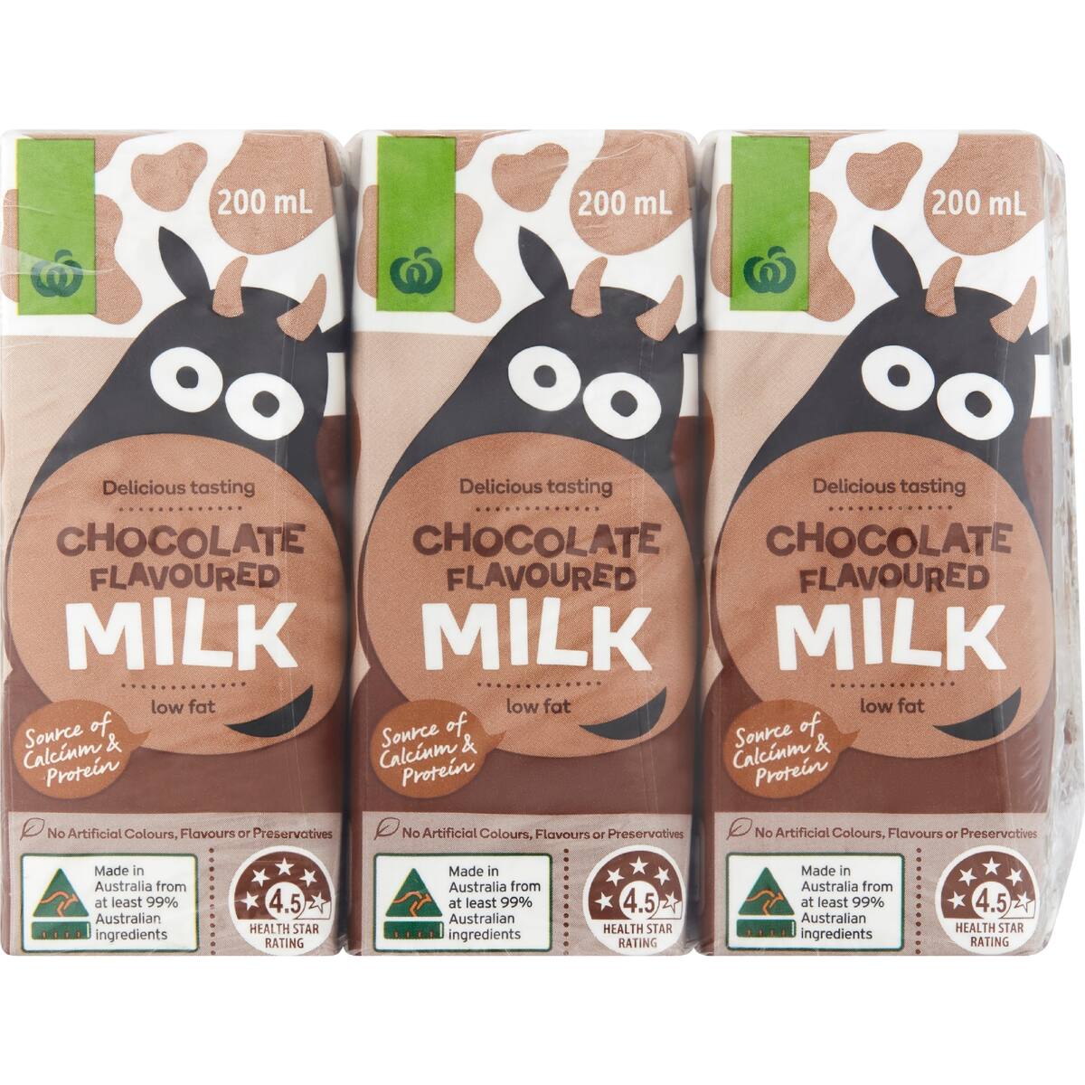 Woolworths Chocolate Milk 6x200ml bunch