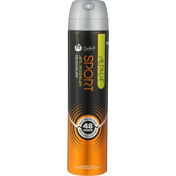 Woolworths Deodorant Aerosol Men's Anti Perspirant Sport 150G