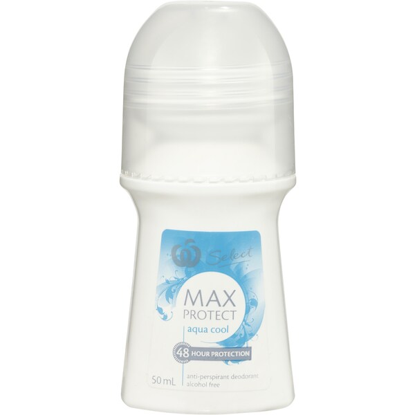 Woolworths Select Deodorant Roll On Women Anti Perspirant Aqua 50ml