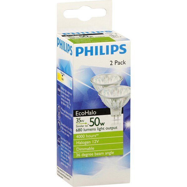Philips Ecohalogen 12v Downlight 35w 36degree 2pk 2 Pack