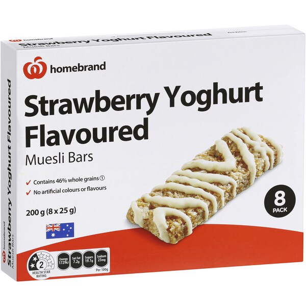 Homebrand Strawberry Yoghurt Flavoured 8pk 200g