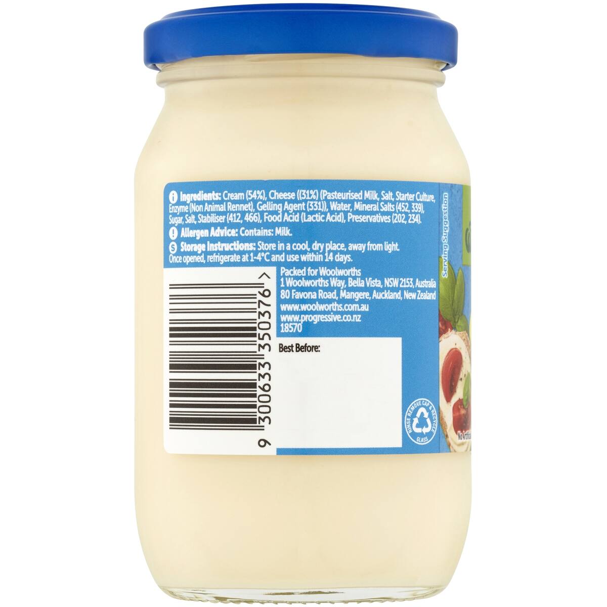 Woolworths Cream Cheese Spread 245g bunch