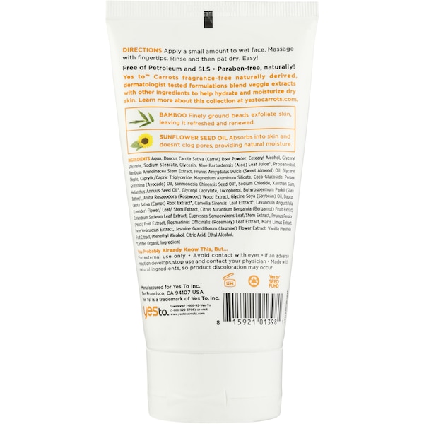 Yes To Carrots Cleanser Exfoliating 95g