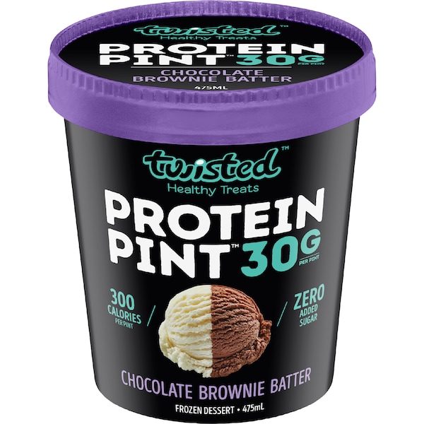 Twisted Healthy Treats Protein Pint Choc Brownie Batter Frozen Dessert 475mL