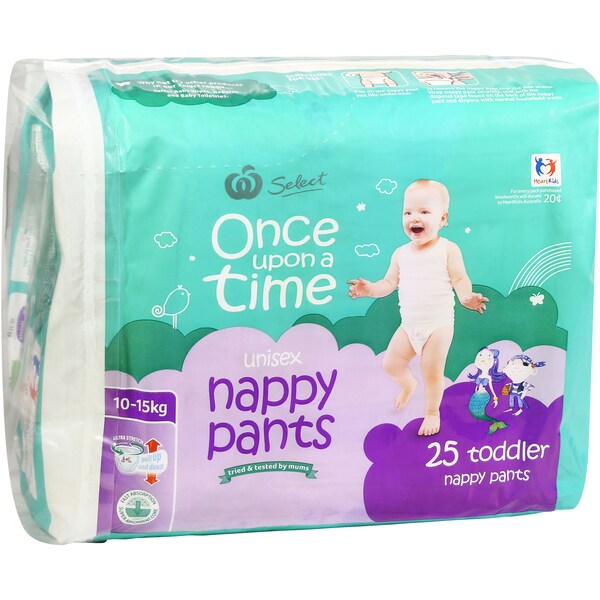 Woolworths Once Upon A Time Nappy Pants Toddler 10-15Kg 25 Pack