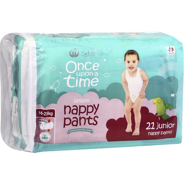Woolworths Once Upon A Time Nappy Pants Junior 16-25Kg 21 Pack