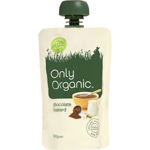 Only Organic 9 Months Chocolate Custard 120g