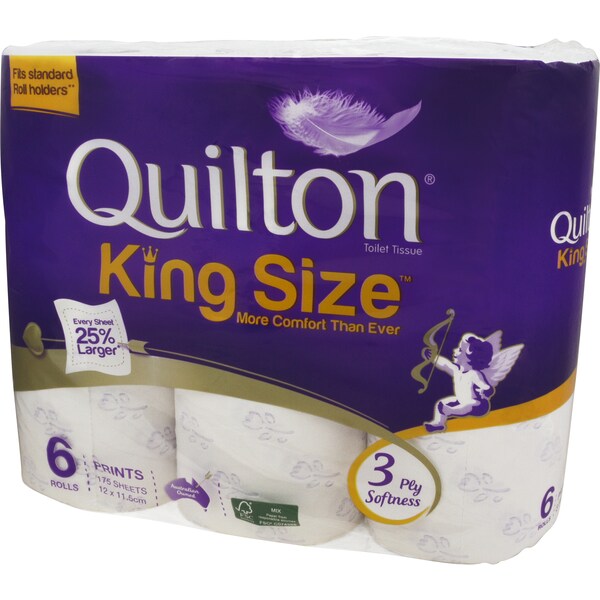 Quilton Toilet Tissue King Size Prints 6 Pack