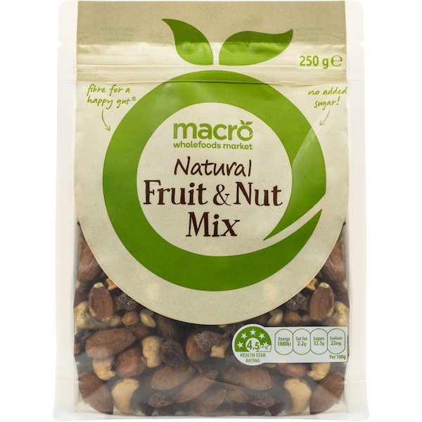 Macro Fruit Snacks Raw Nut & Fruit Mix 250g