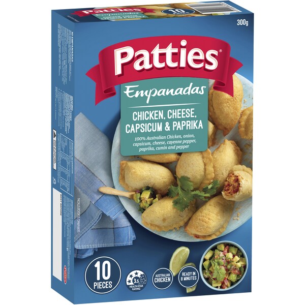 Patties Empanadas Mexican Chicken & Cheese 300g