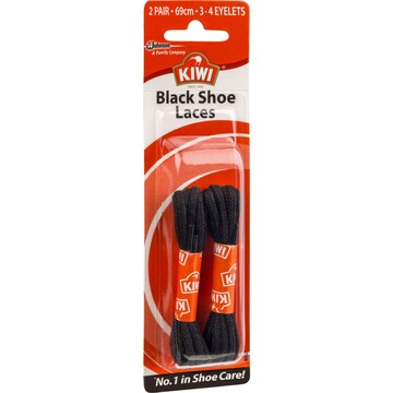 Kiwi Shoe Laces Black 60cm Laces Black 69cm 2ea | Woolworths