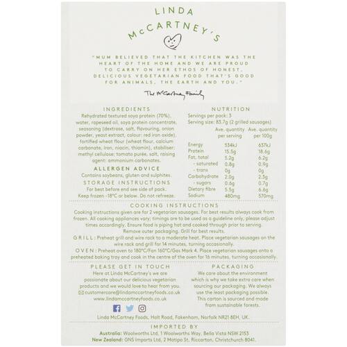 Linda Mccartney's Sausages 270g bunch