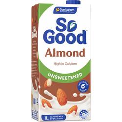 Sanitarium So Good Unsweetened Almond Long Life Milk UHT 1L