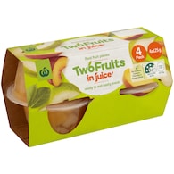 Woolworths Two Fruits In Juice Cups
