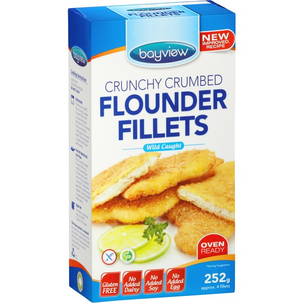 Bayview Fillets Natural Flounder - Gluten Free 252g