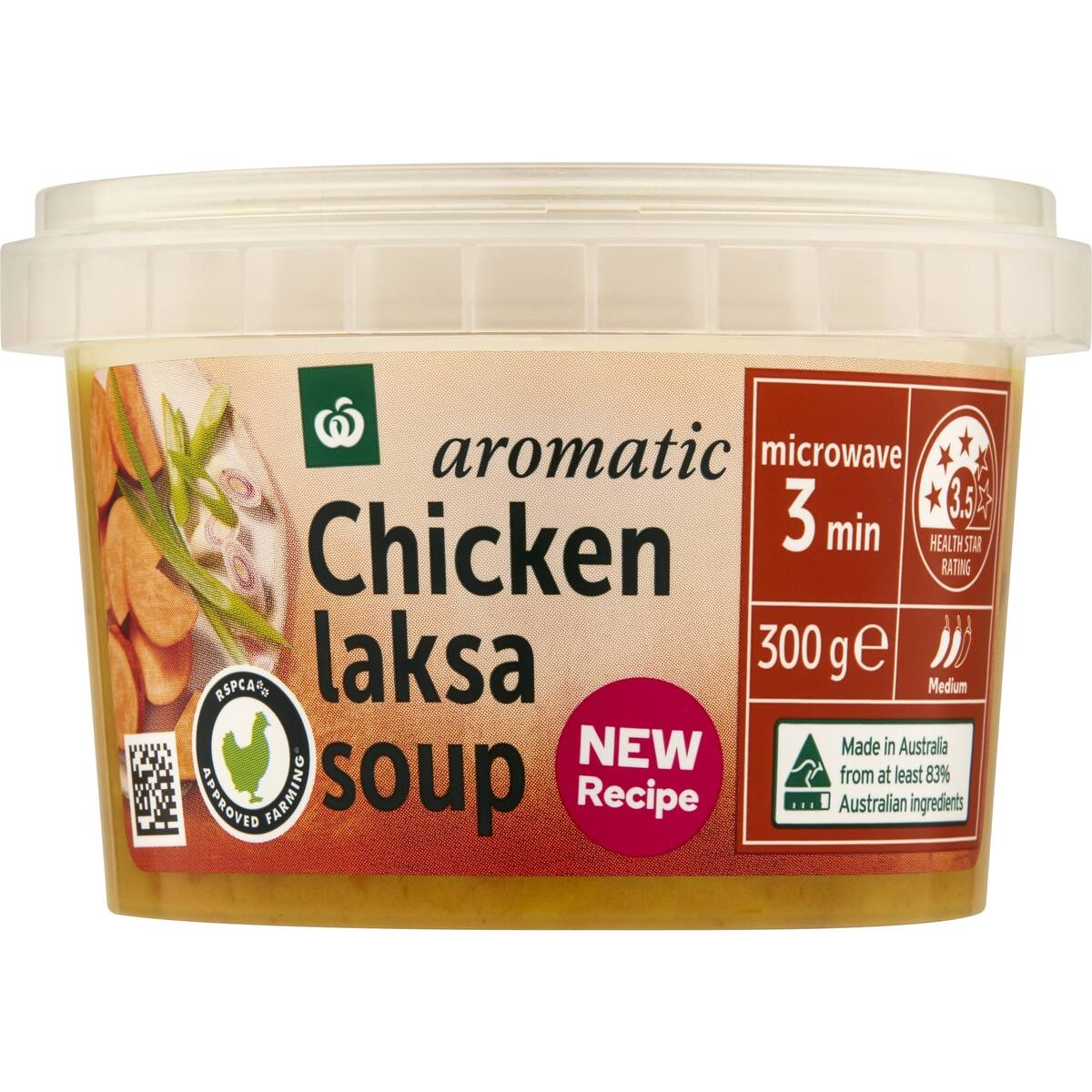 Woolworths Chicken Laksa Soup 300g bunch