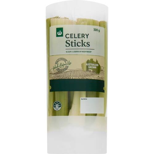 Woolworths Celery Sticks 300g bunch