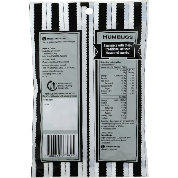 Woolworths Select Humbugs  200g