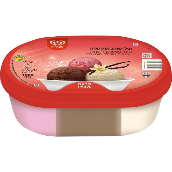 Strauss Ice Cream Choc Vanilla Strawberry 2l