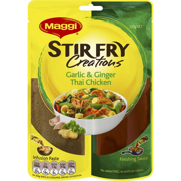 Maggi Stirfry Creation Garlic & Ginger Thai Chicken 150g