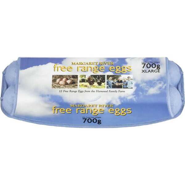Margaret River 12 Extra Large Free Range Eggs 700g