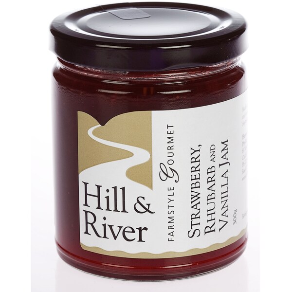 Hill River Strawberry, Rhubarb & Vanilla Jam 300G