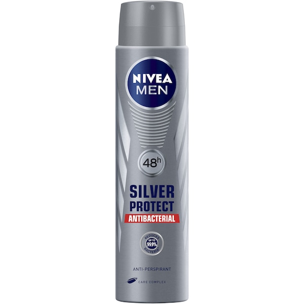 Nivea Men Deodorant Aerosol Silver Protect 153g