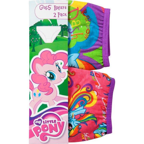 My Little Pony Underwear Brief Girls Size 3-4 Each