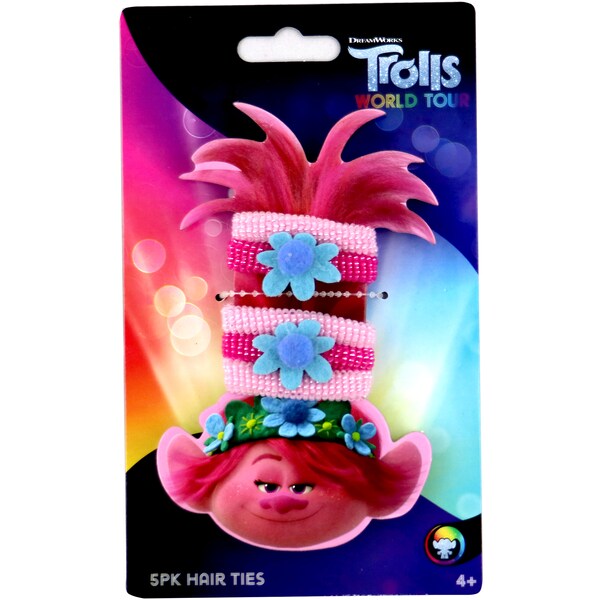 Trolls World Tour Hair Ties 5 Pack