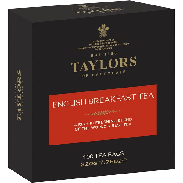 Taylors English Breakfast Tea Bags 100pk 220g