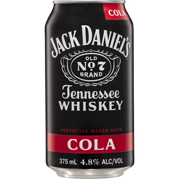 Jack Daniel's Whiskey & Cola Can 375ml