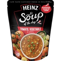 Heinz Soup Of The Day Tomato Vegetable & Lentil Pouch