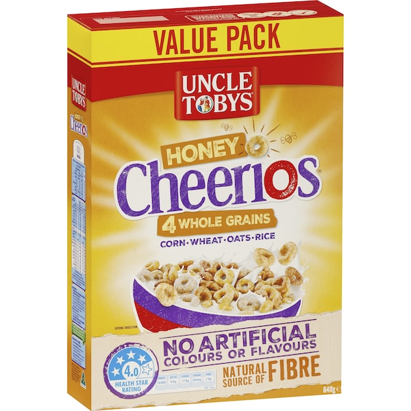 Uncle Tobys Honey Cheerios 640g