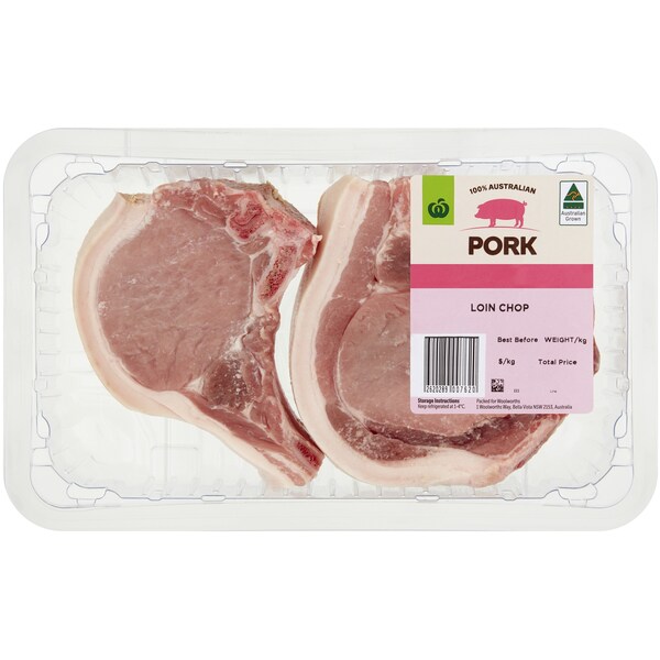 Woolworths Pork Loin Chop Small 250g - 450g