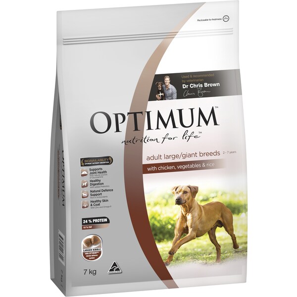 Optimum Large Breed With Chicken Dry Dog Food 7kg