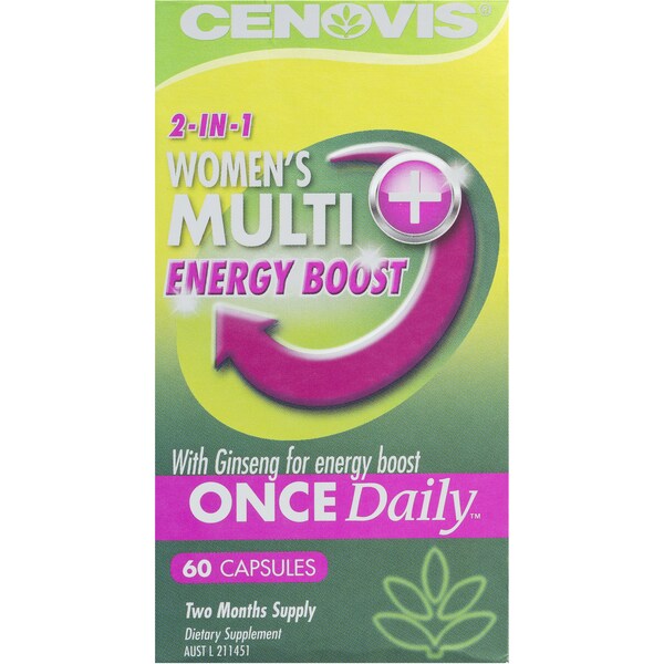 Cenovis Once Daily Womens Multi Plus Energy Boost 60pk
