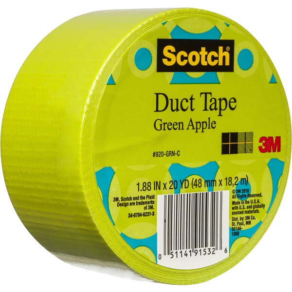 Scotch Duct Tape  Apple Green Solid Each