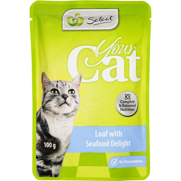 Woolworths Adult Cat Food Seafood Delight 100G