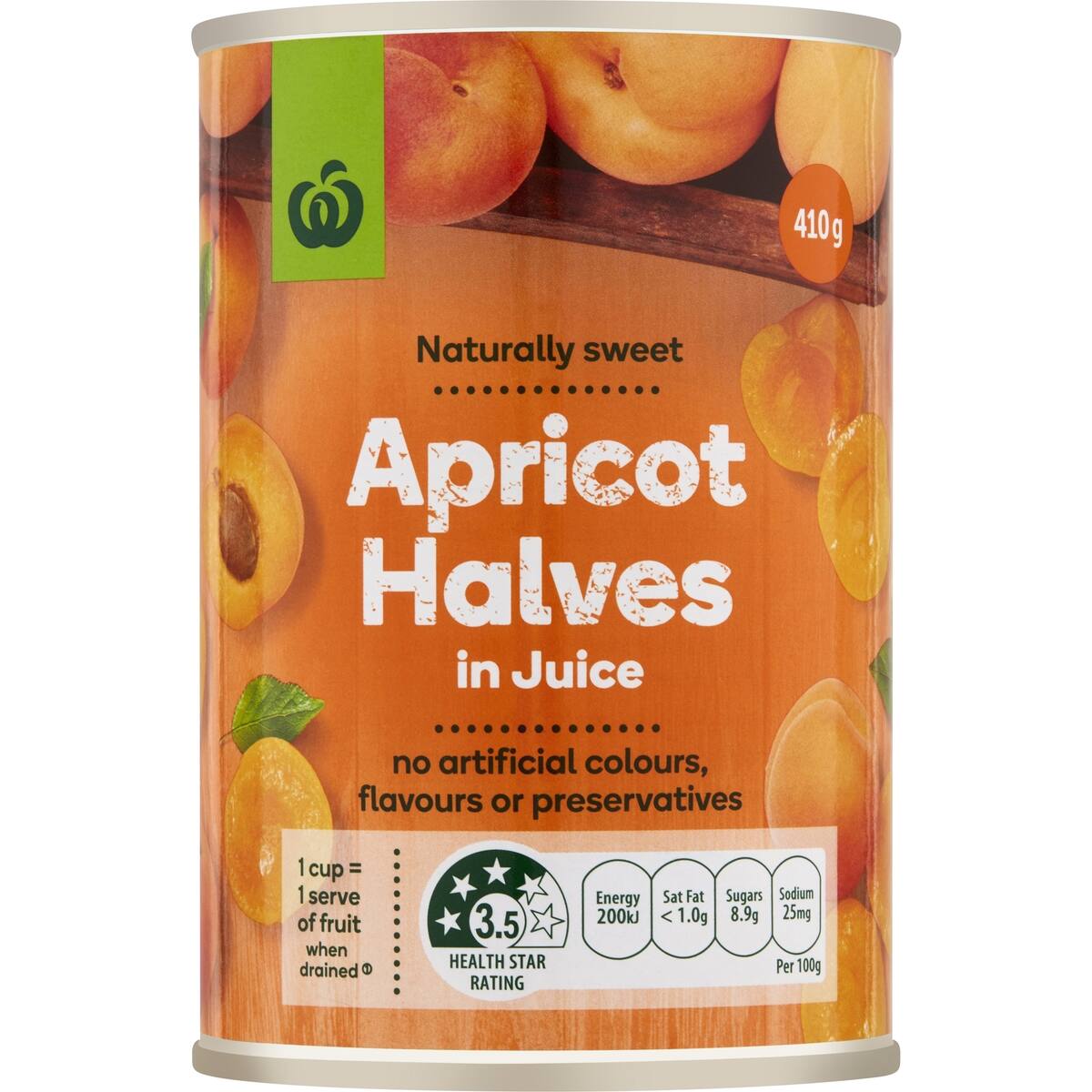 Woolworths Apricot Halves In Juice Apricot 410g bunch