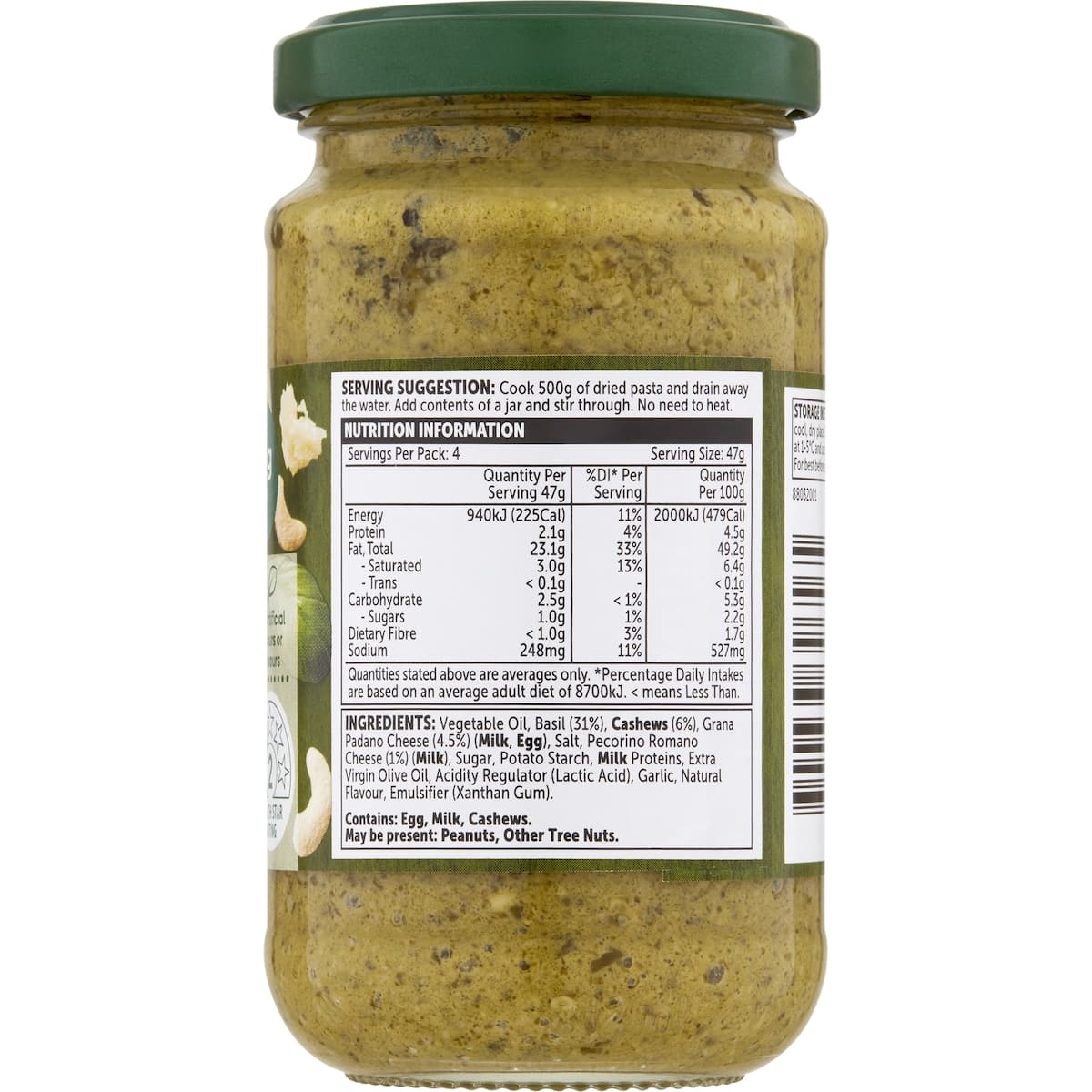 Woolworths Pesto Basil 190g bunch