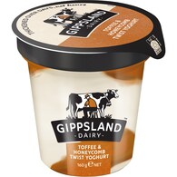 Gippsland Dairy Toffee Honeycomb Twist Yoghurt