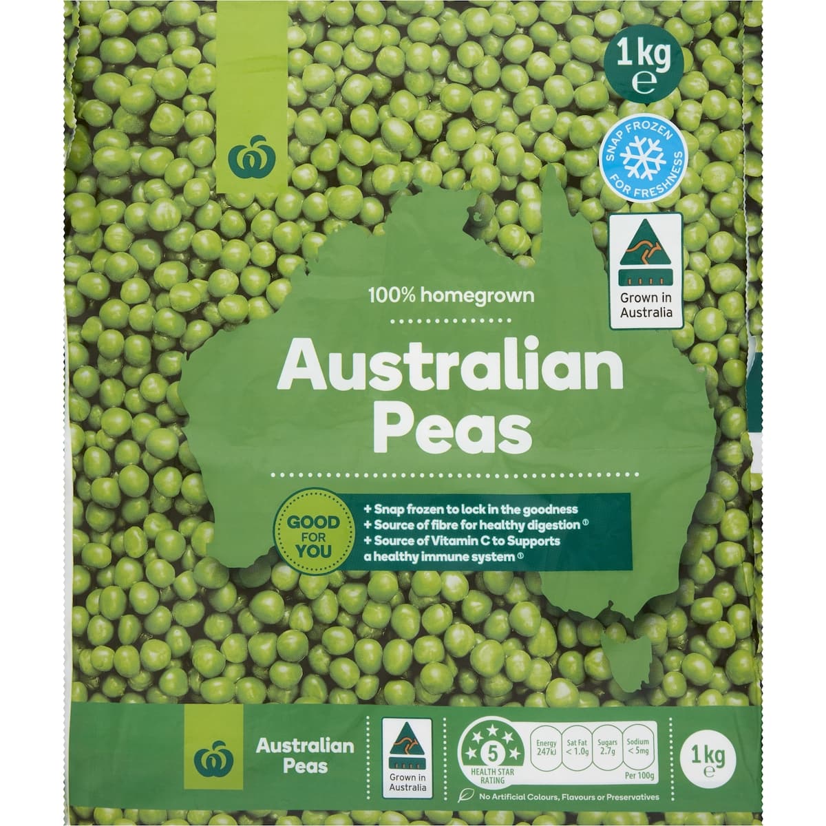 Woolworths Australian Peas 1kg bunch
