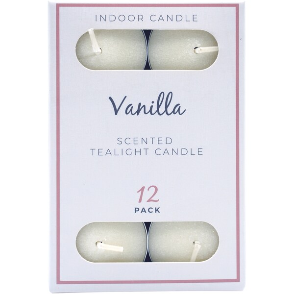 Inspire Vanilla Scented Tealight Candles 12 Pack