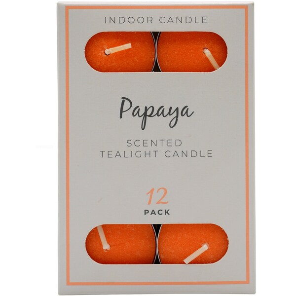 Inspire Papaya Scented Tealight Candles 12 Pack