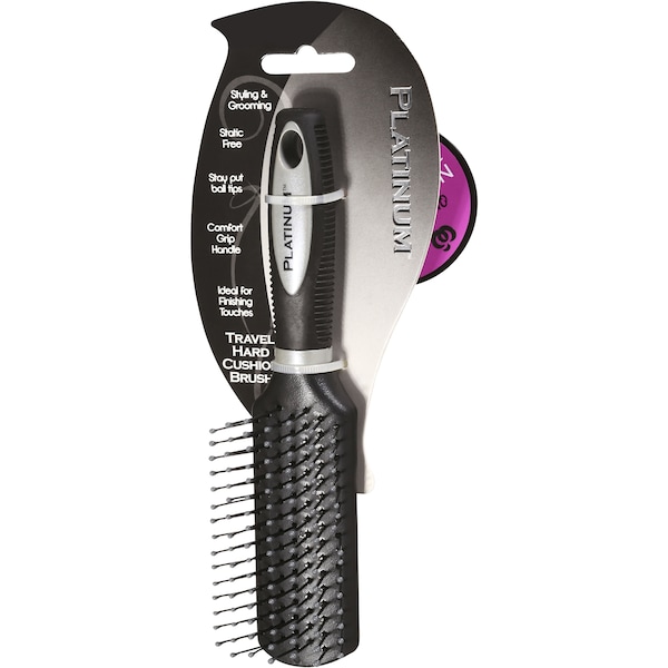 Platinum Hair Brush Travel Hard Cushion Each