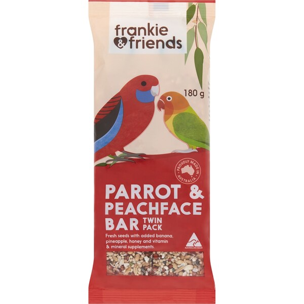 Frankie & Friends Parrot & Peachface Bar Twin Pack 180g