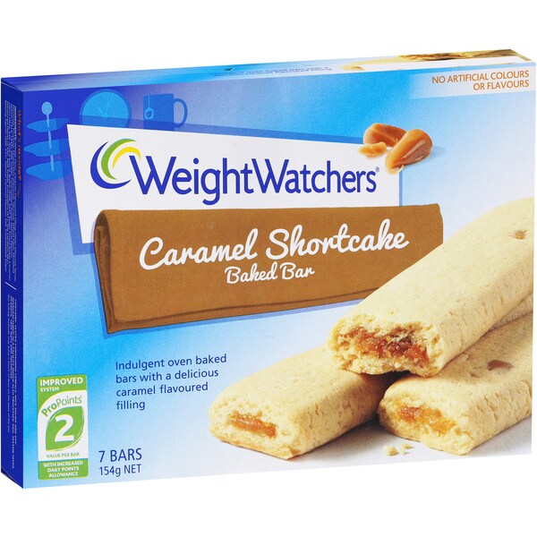 Weight Watchers Baked Bar Caramel Shortcake 7 Pack 154g