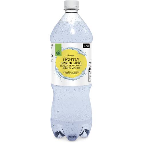 Woolworths Lightly Sparkling Water With Lemon 1.25l bunch